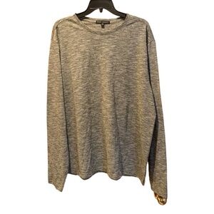 Robert Barakett Sandon Long Sleeve Crew in Charcoal XXL